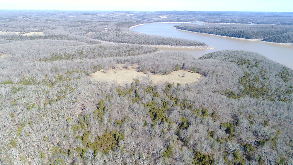 Looking north over the property towards Bull Shoals Lake.